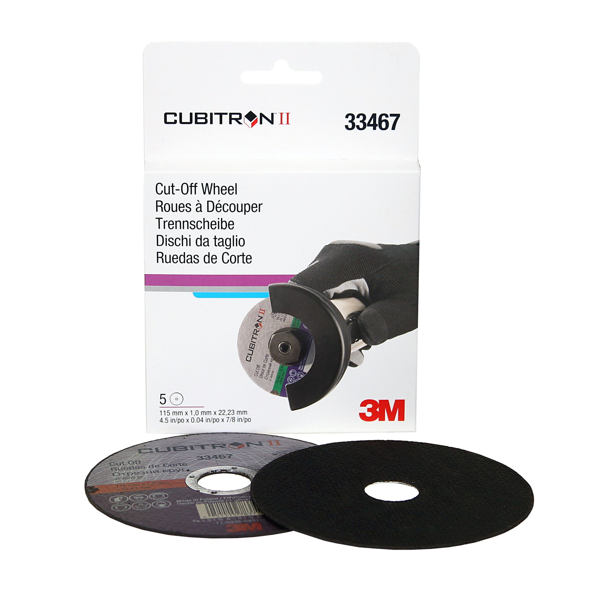 3M™ Cubitron™ II Rueda de corte, 115 mm x 1 mm x 22,23 mm, 33467