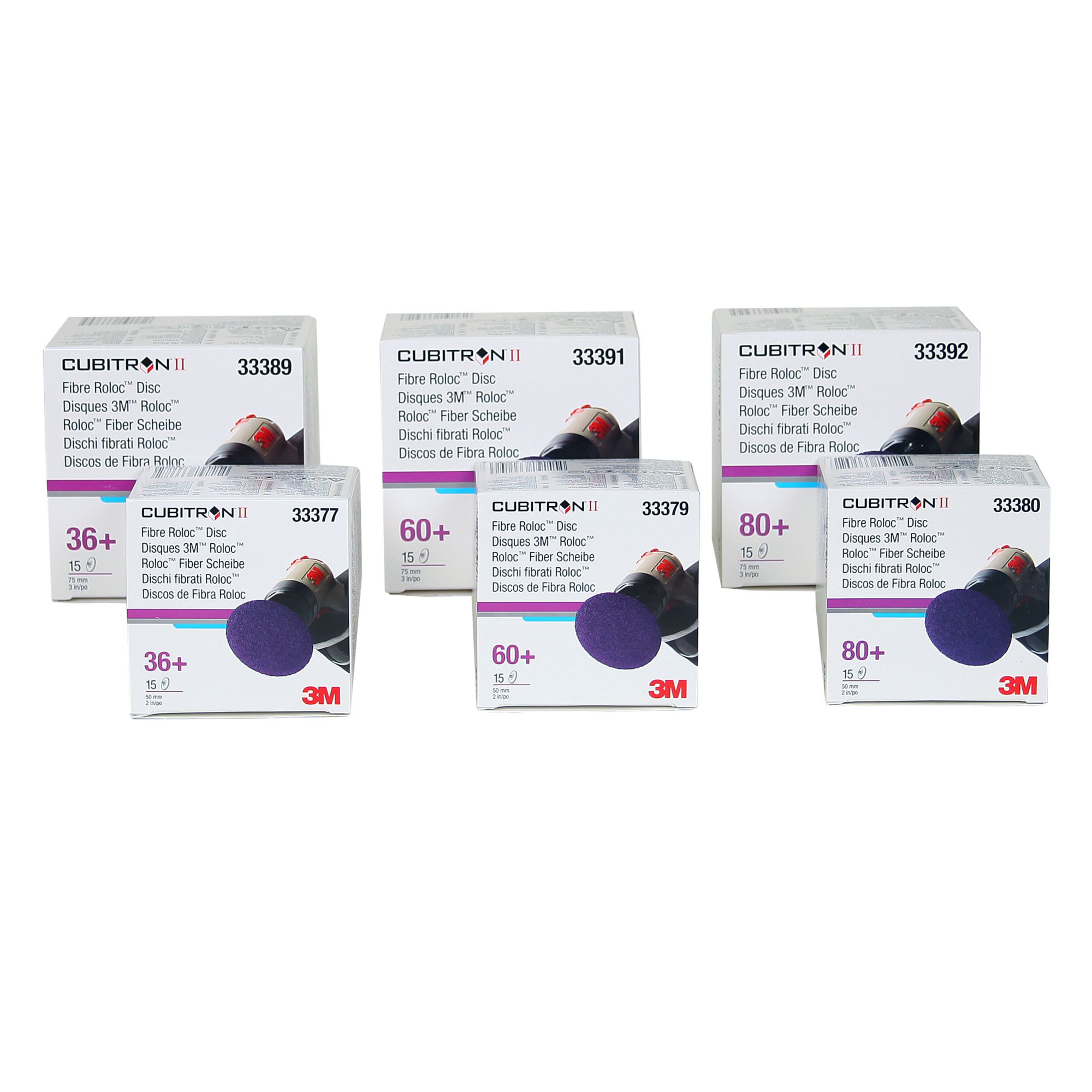 3M™ Cubitron™ II Roloc™ Disco de fibra abrasivo 786C, 75 mm, 36+, 33389