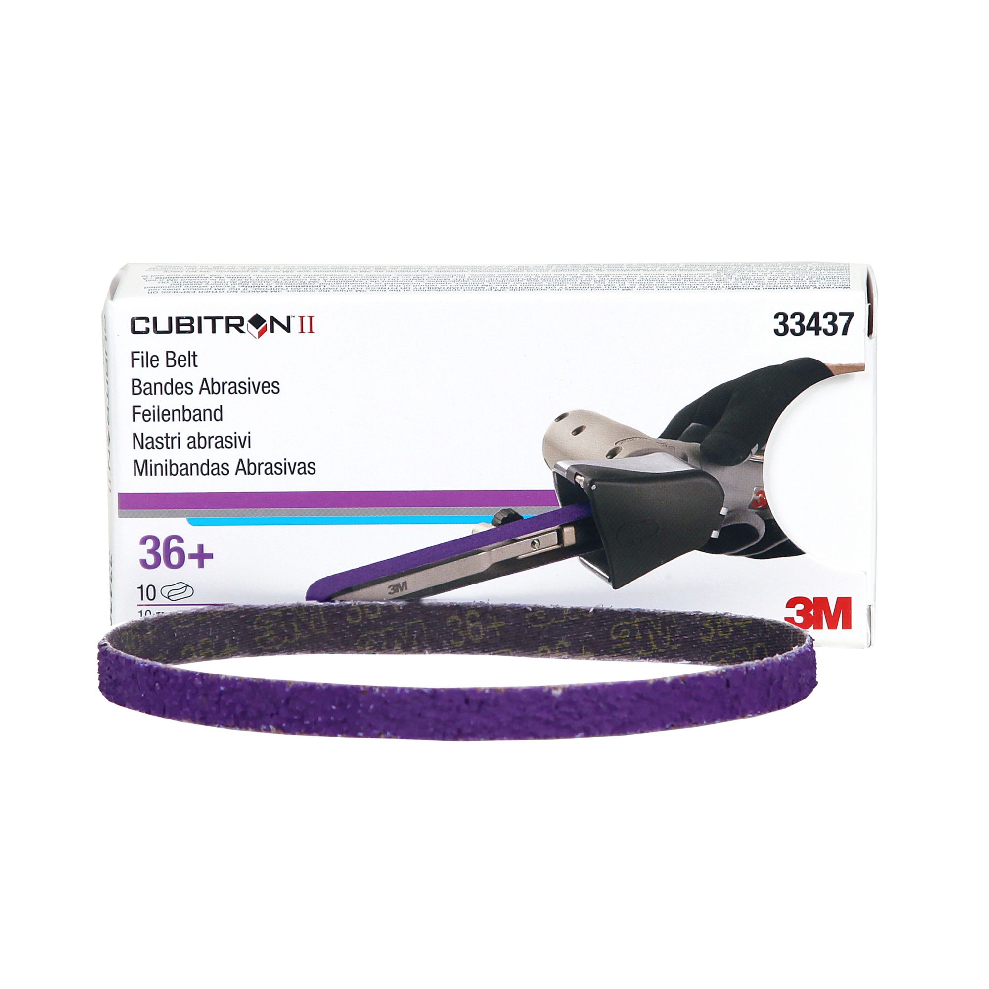 3M™ Cubitron™ II Banda abrasiva 786F, 10 mm x 330 mm, 36+, 33437