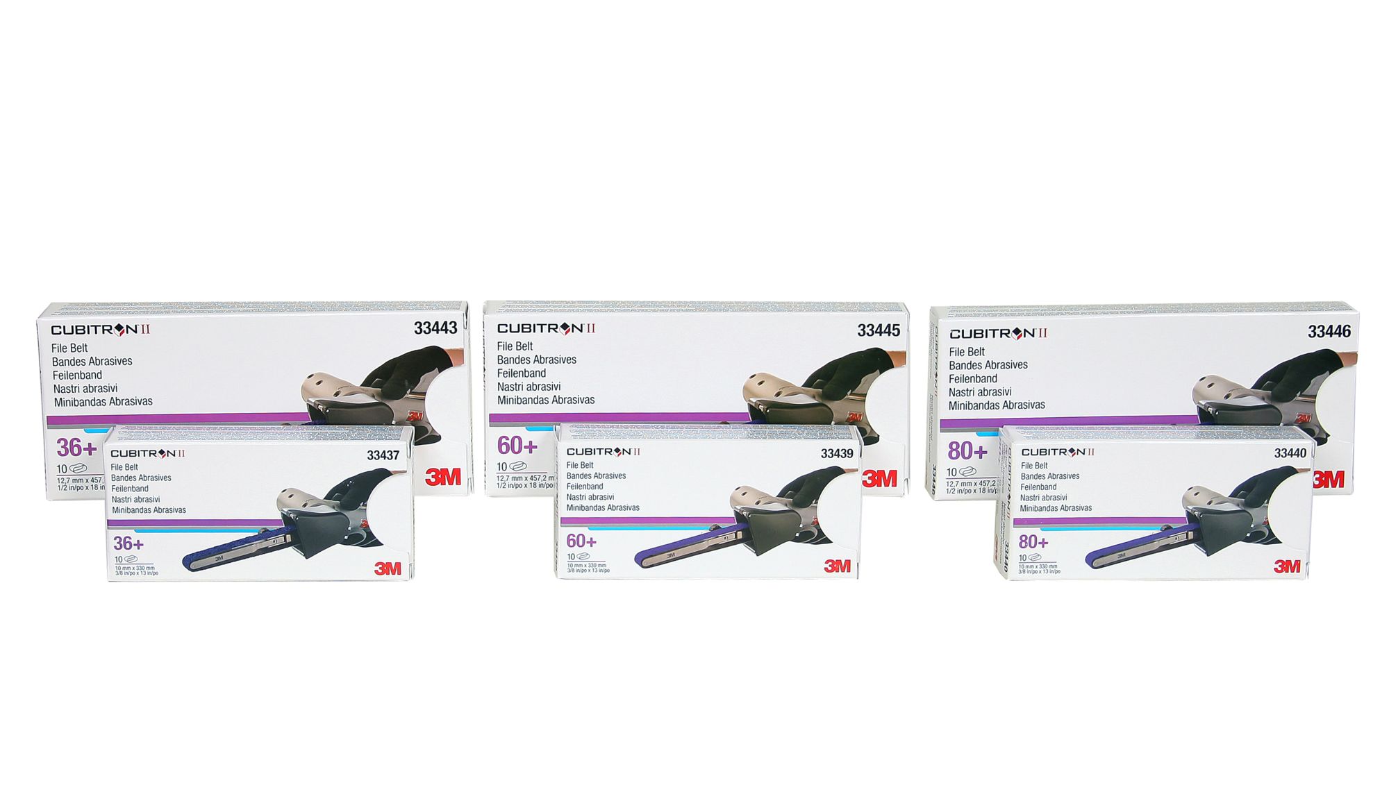 3M™ Cubitron™ II Banda abrasiva 786F, 12.7 mm x 457.2 mm, 60+, 33445