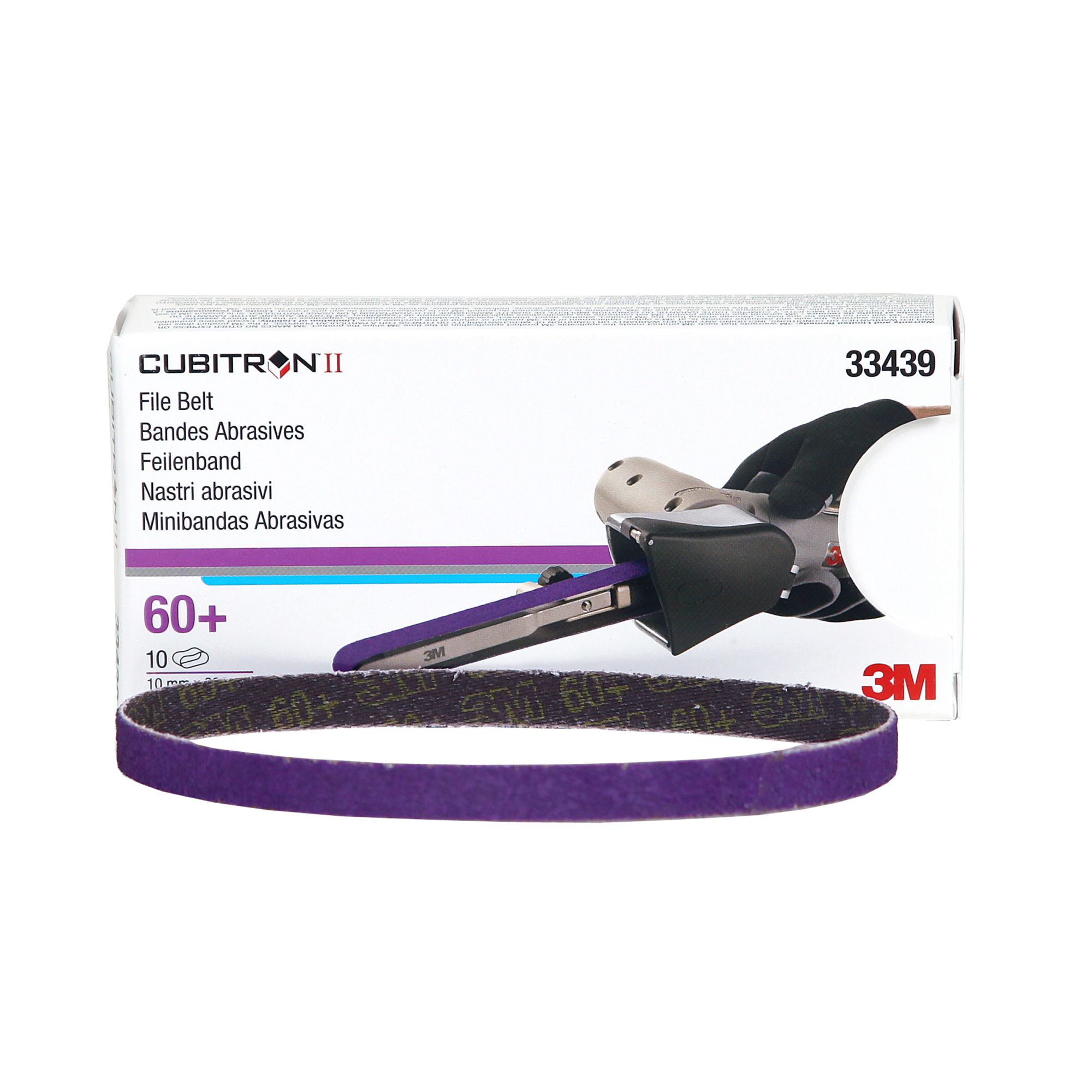3M™ Cubitron™ II Banda abrasiva 786F, 10 mm x 330 mm, 60+, 33439