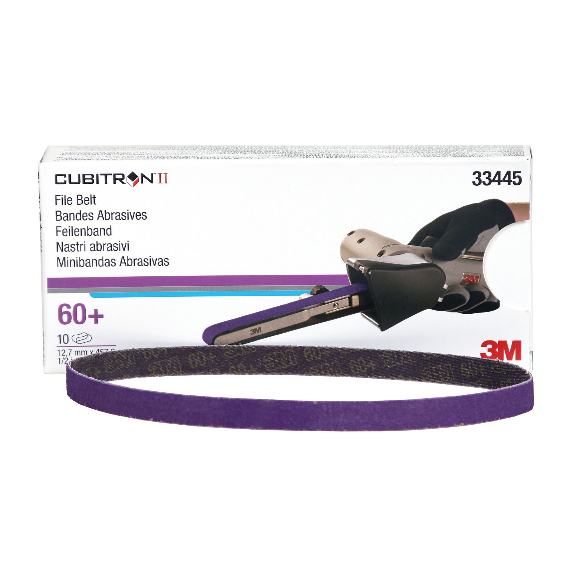3M™ Cubitron™ II Banda abrasiva 786F, 12.7 mm x 457.2 mm, 60+, 33445
