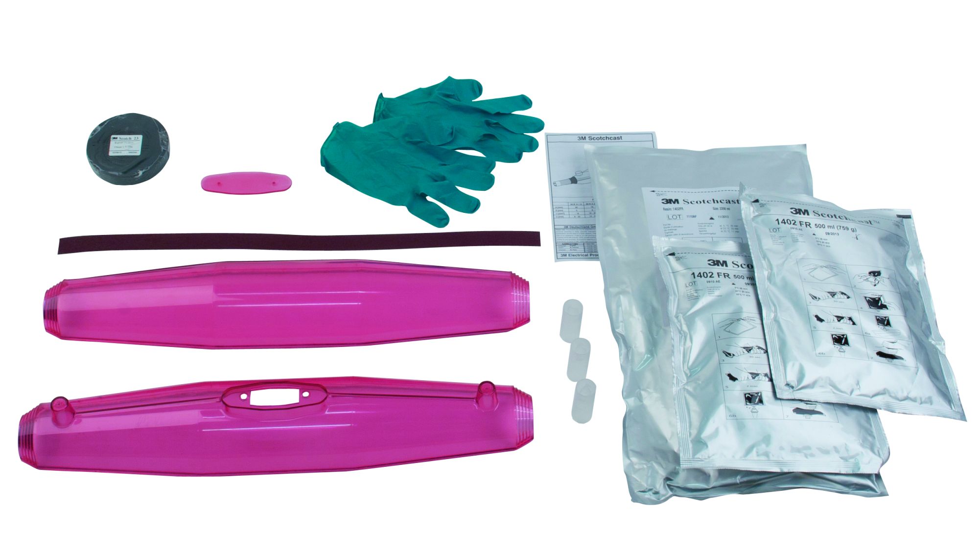 3M™ Scotchcast™ Resina 92-N A5 U/6kV (Empalme recto especial CABLE ARMADO con resina retardante a la llama hasta 3,6/6 kV)