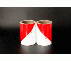 3MTM Lámina Retrorreflectante Microesferas 13056F Clase RA1 EG  Blanco/Rojo 2 Rollos 0,14m x 45,7m ( 1R IZDA + 1R DCHA)