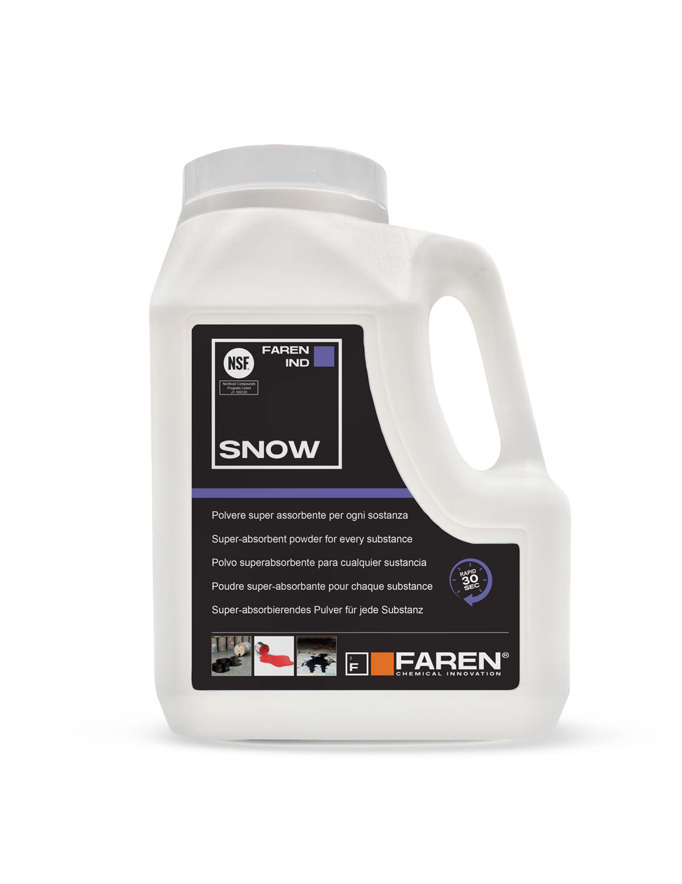 ABSORBENTE REUTILIZABLE CERTIFICADO NSF - SNOW SÚPER ABSORBENTE 1 KG