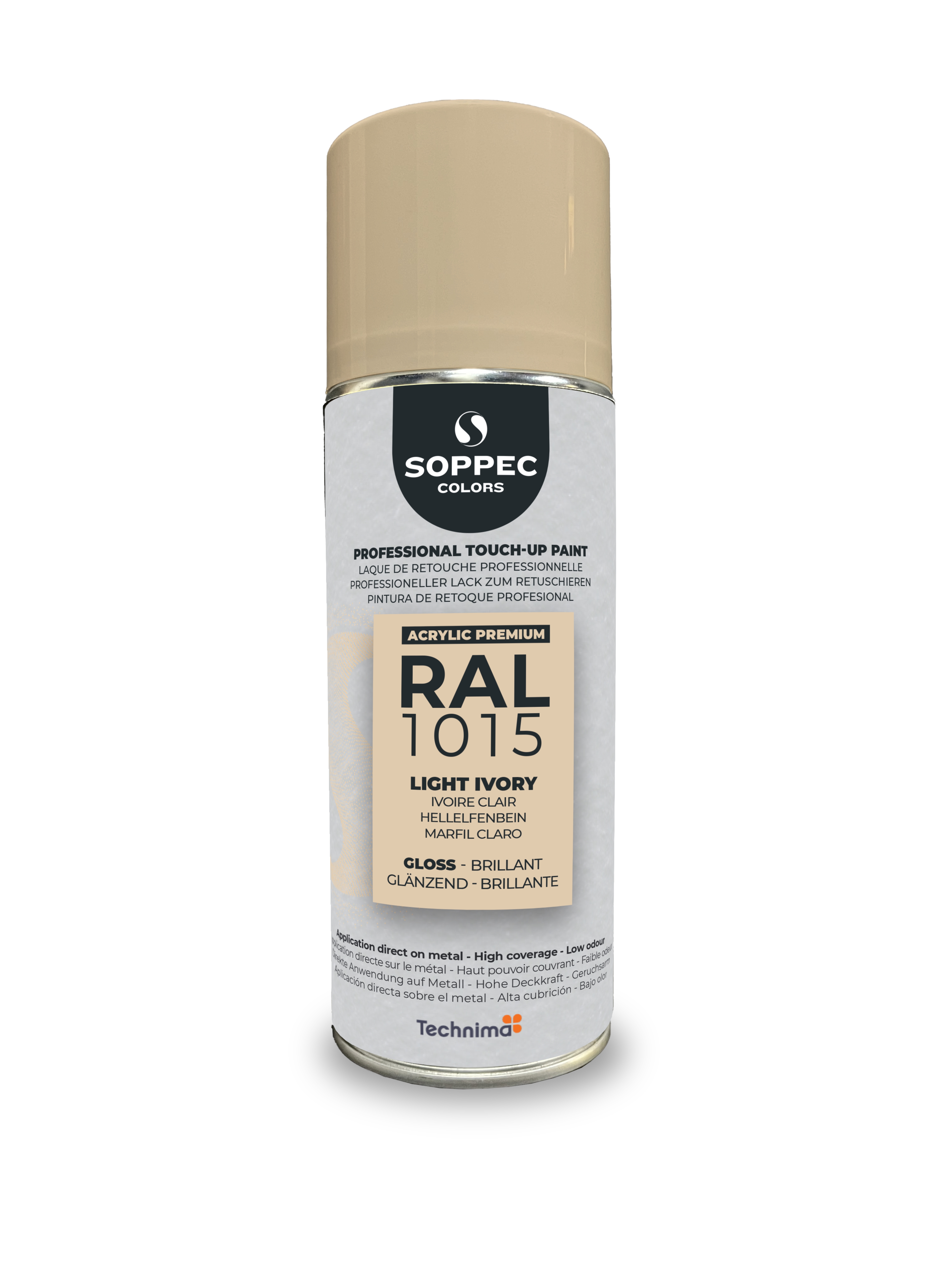 PINTURA SPRAY PROFESIONAL SOPPEC RAL PREMIUM 1015 BRILLANTE