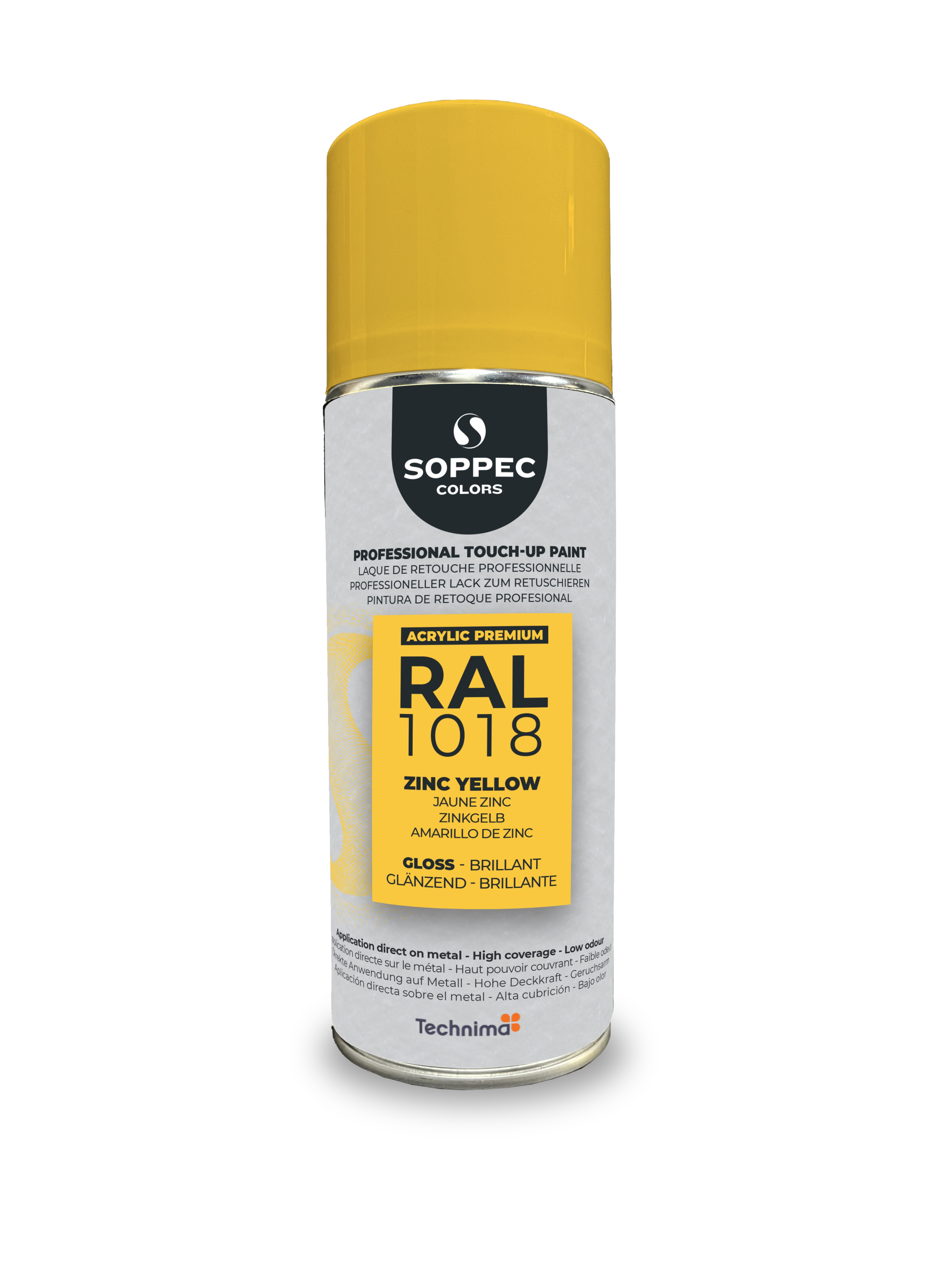 PINTURA SPRAY PROFESIONAL SOPPEC RAL PREMIUM 1018 BRILLANTE