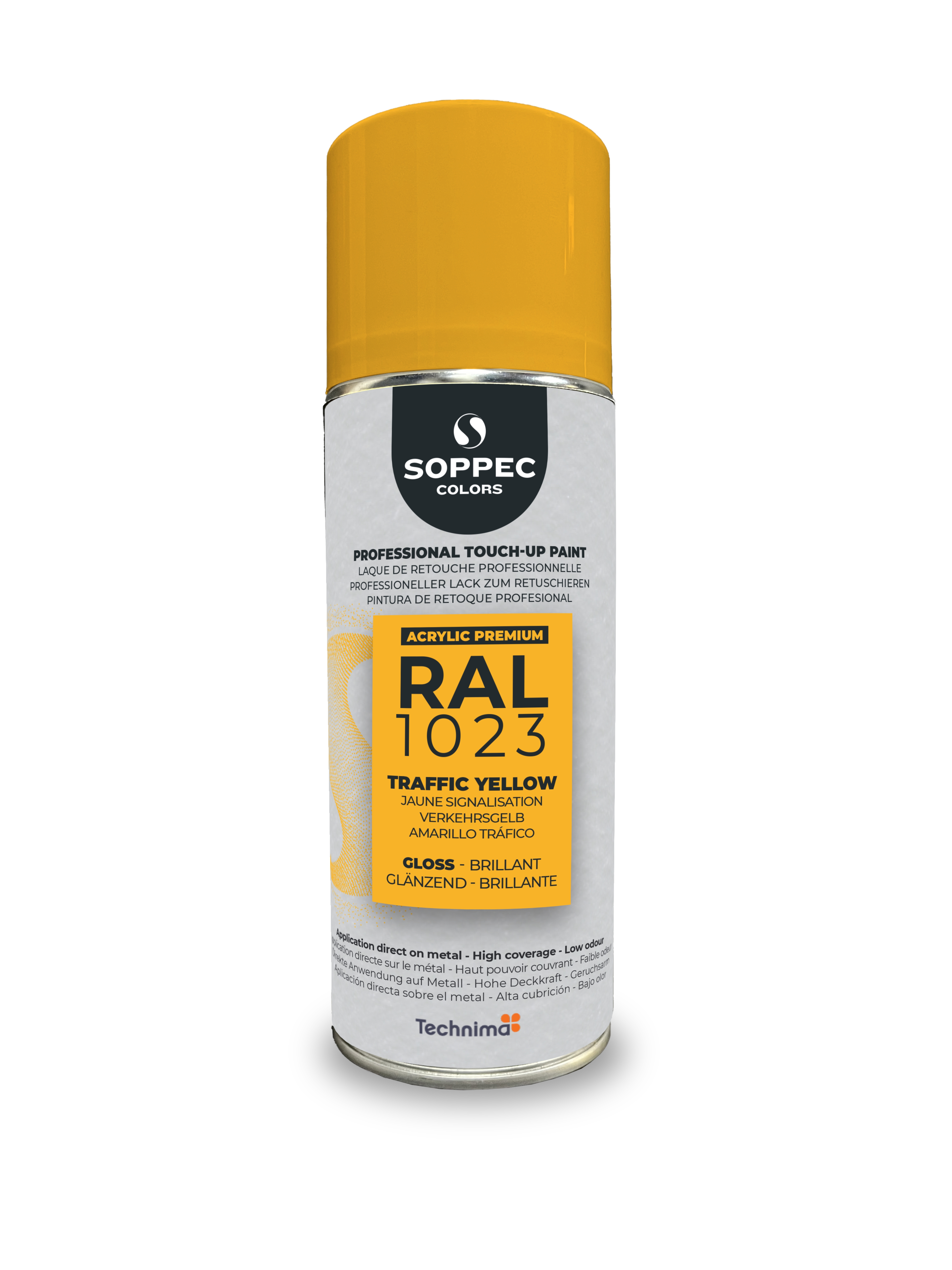 PINTURA SPRAY PROFESIONAL SOPPEC RAL PREMIUM 1023 BRILLANTE