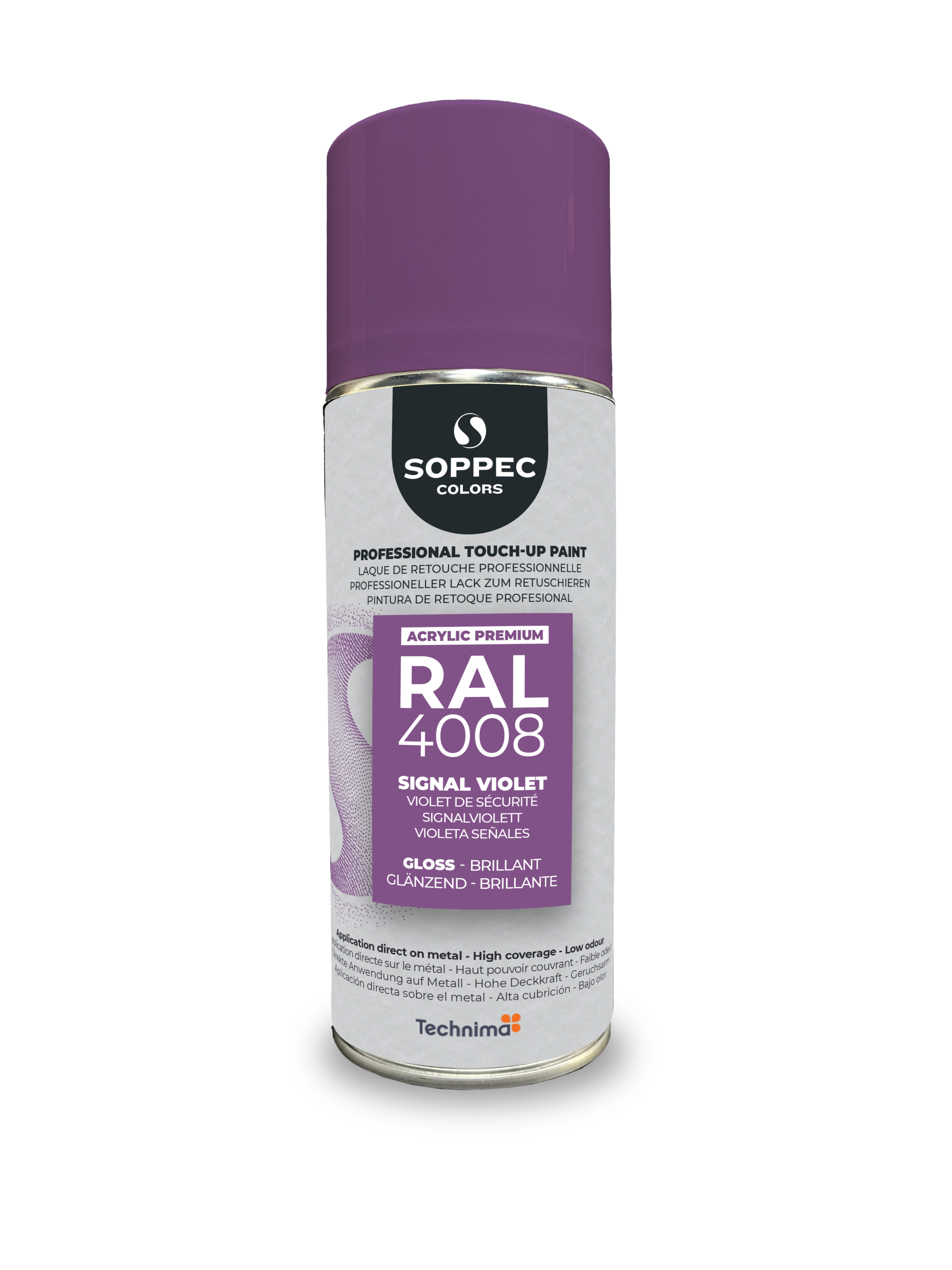 PINTURA SPRAY PROFESIONAL SOPPEC RAL PREMIUM 4008 BRILLANTE