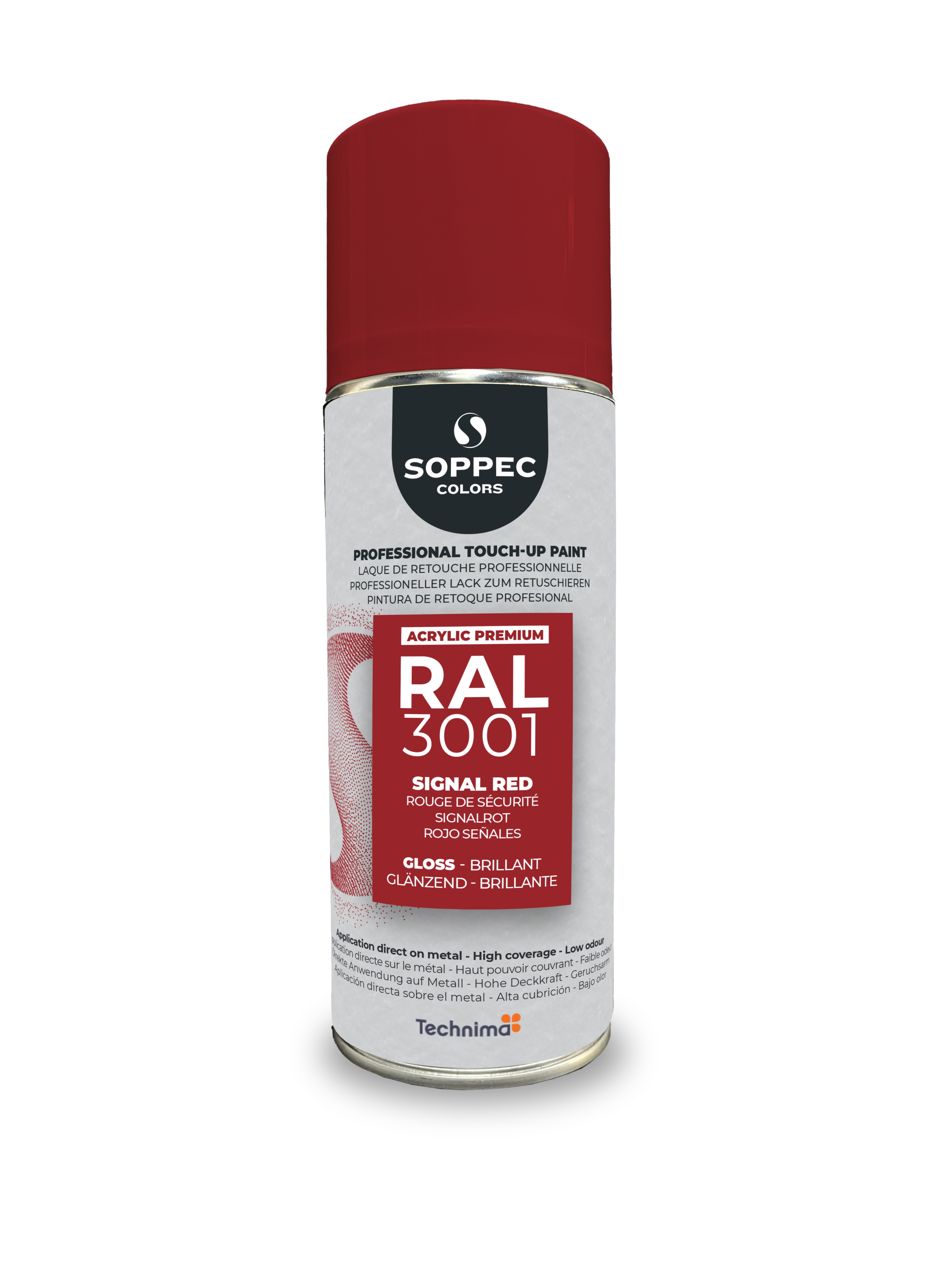 PINTURA SPRAY PROFESIONAL SOPPEC RAL PREMIUM 3001 BRILLANTE