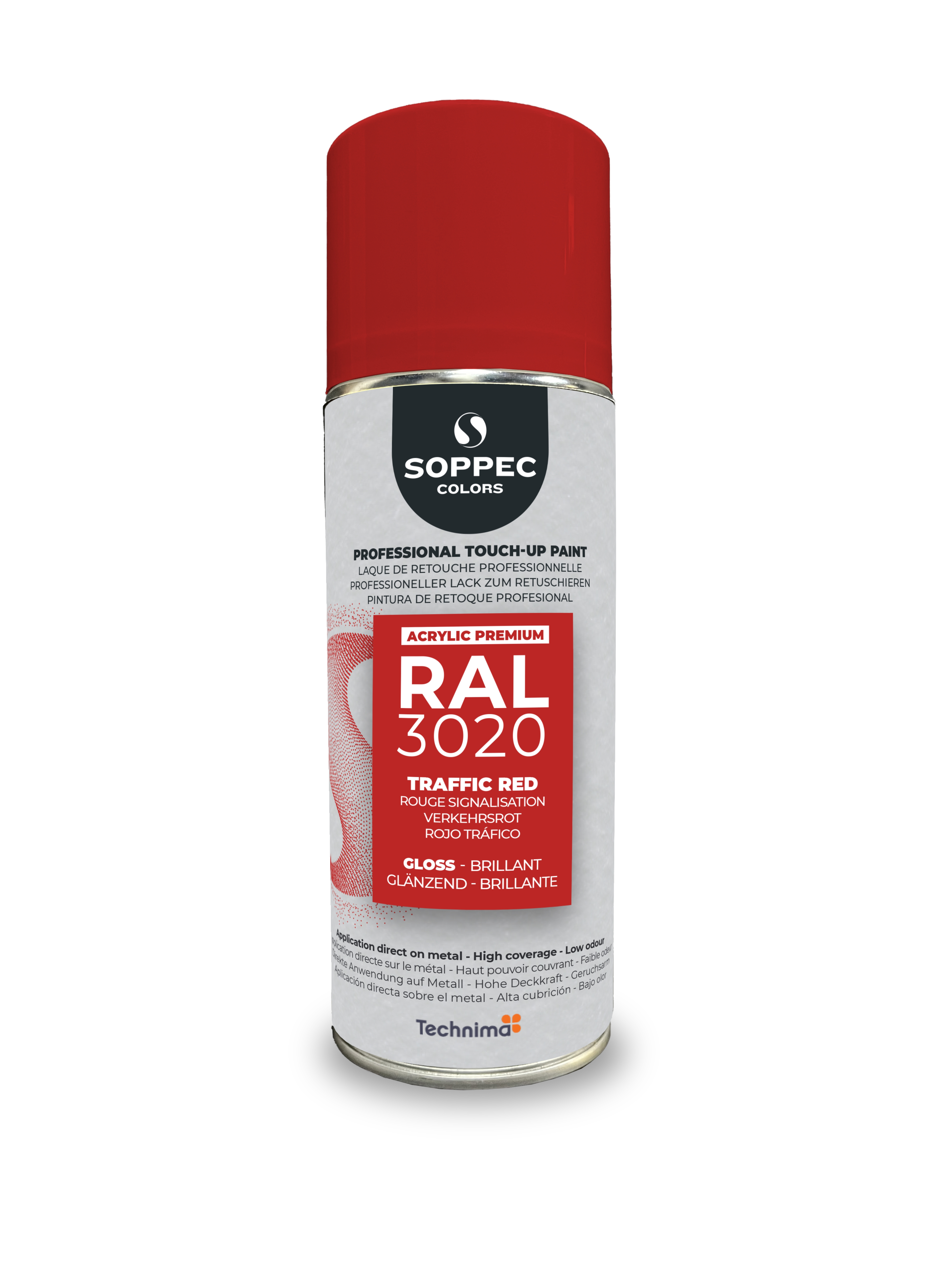 PINTURA SPRAY PROFESIONAL SOPPEC RAL PREMIUM 3020 BRILLANTE