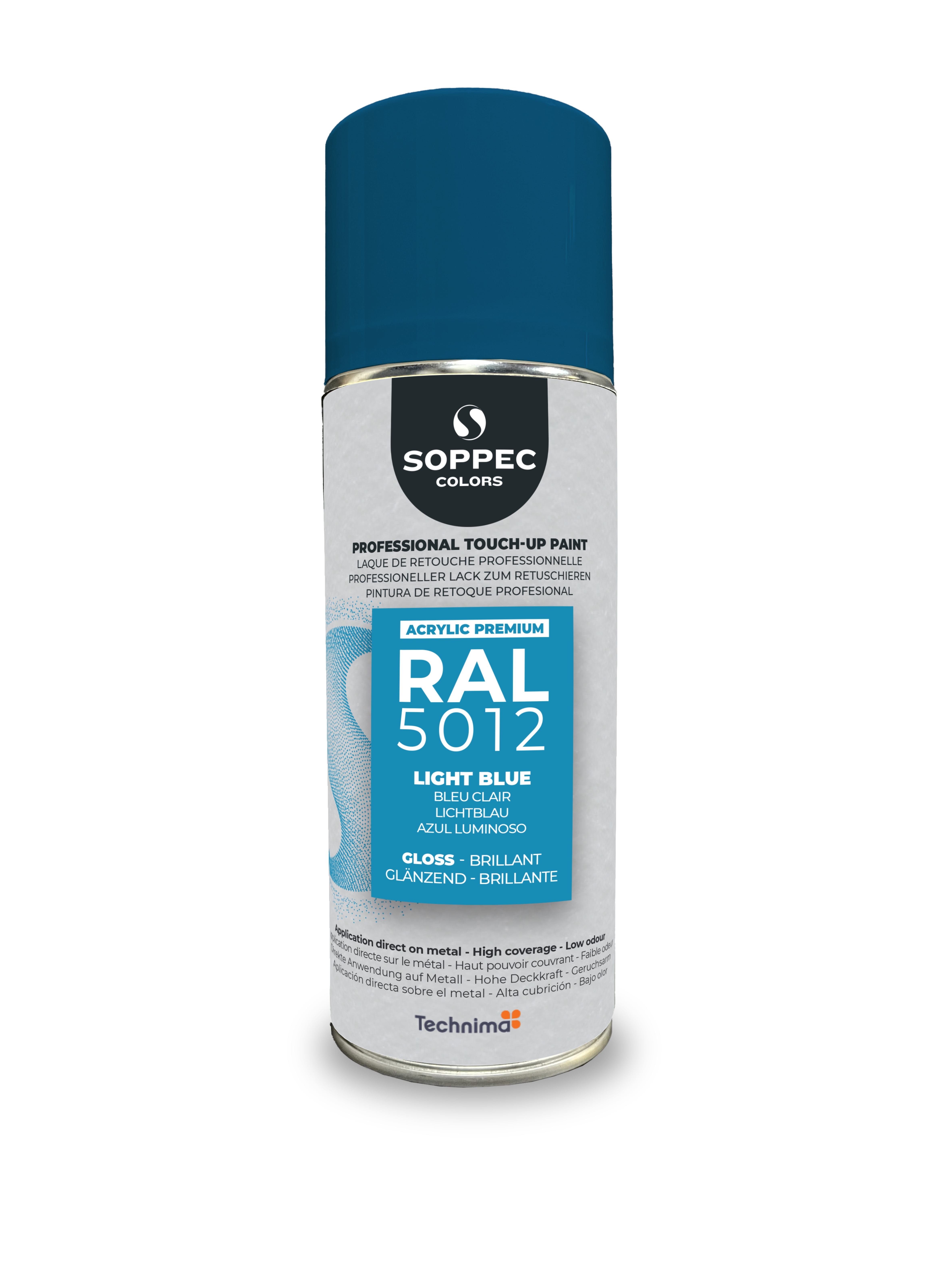 PINTURA SPRAY PROFESIONAL SOPPEC RAL PREMIUM 5012 BRILLANTE