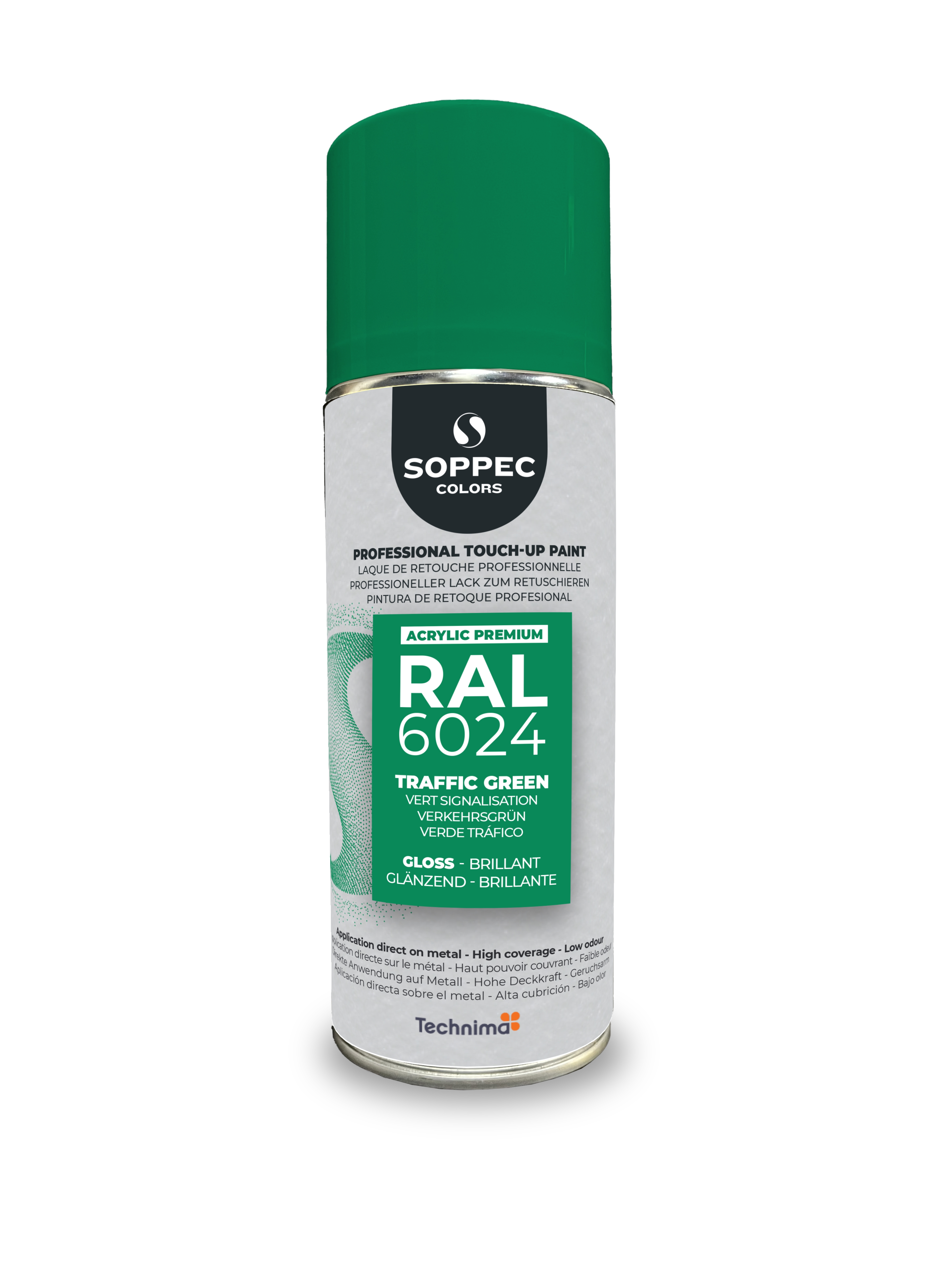 PINTURA SPRAY PROFESIONAL SOPPEC RAL PREMIUM 6024 BRILLANTE