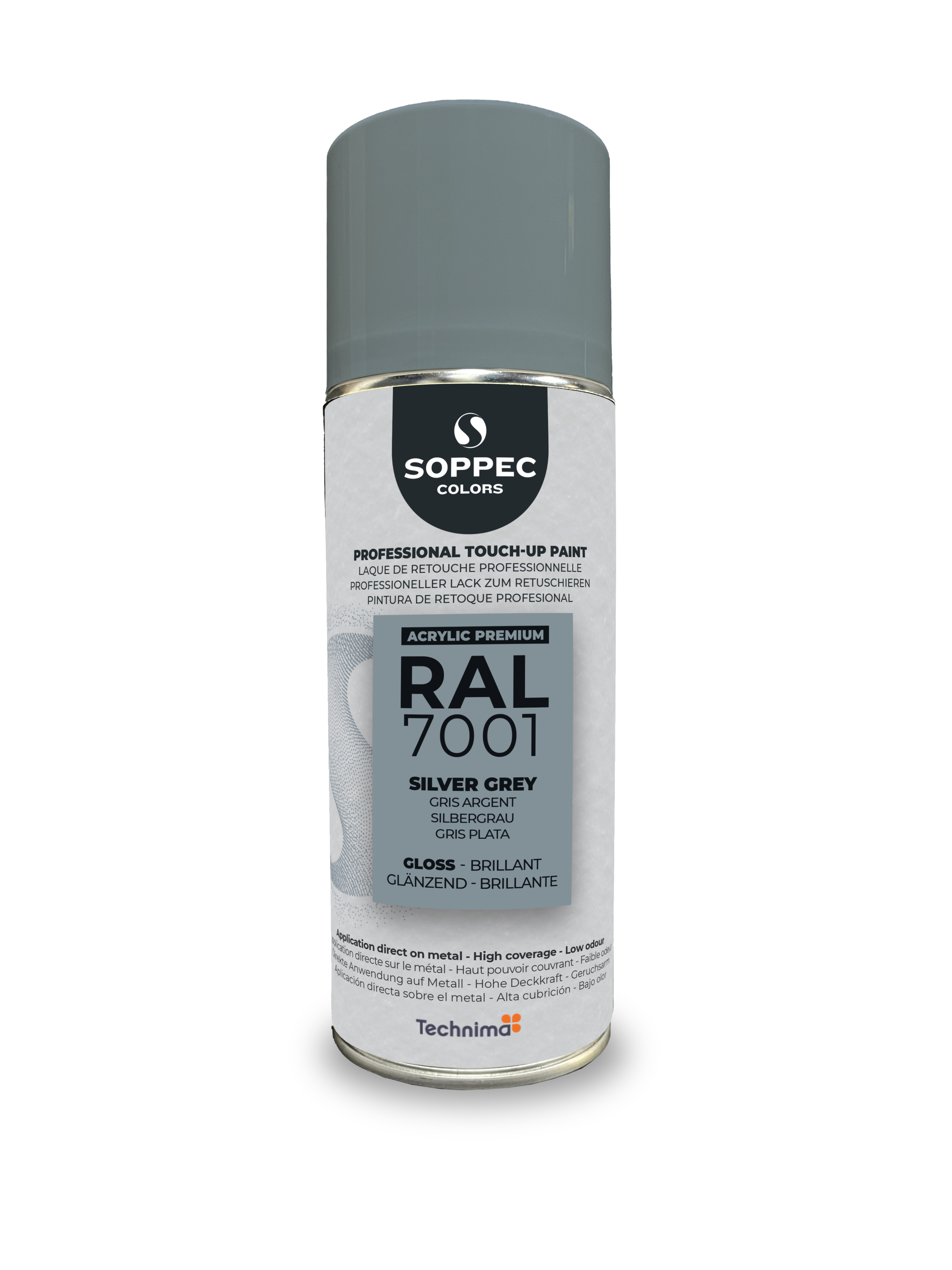 PINTURA SPRAY PROFESIONAL SOPPEC RAL PREMIUM 7001 BRILLANTE