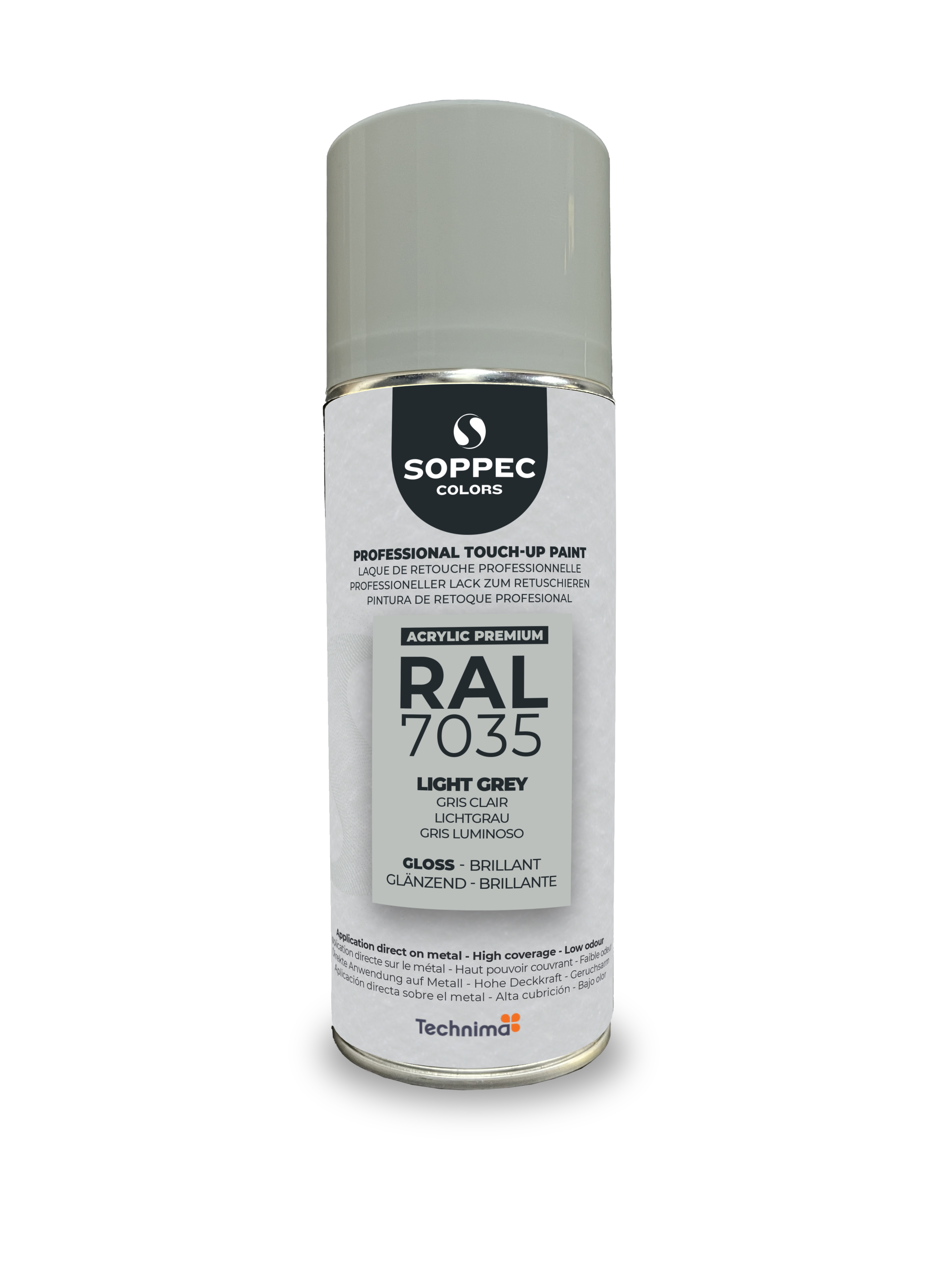 PINTURA SPRAY PROFESIONAL SOPPEC RAL PREMIUM 7035 BRILLANTE