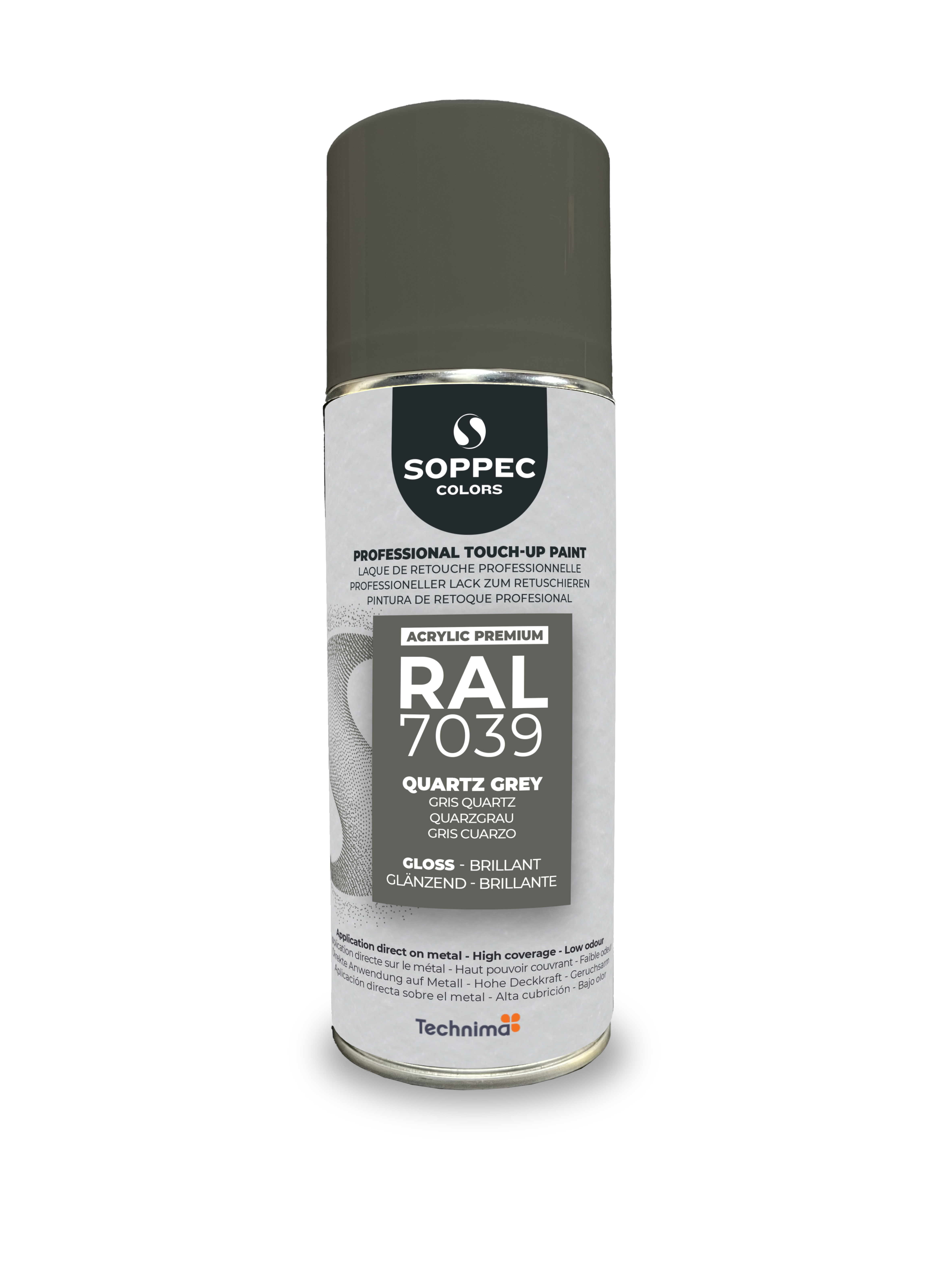 PINTURA SPRAY PROFESIONAL SOPPEC RAL PREMIUM 7039 BRILLANTE