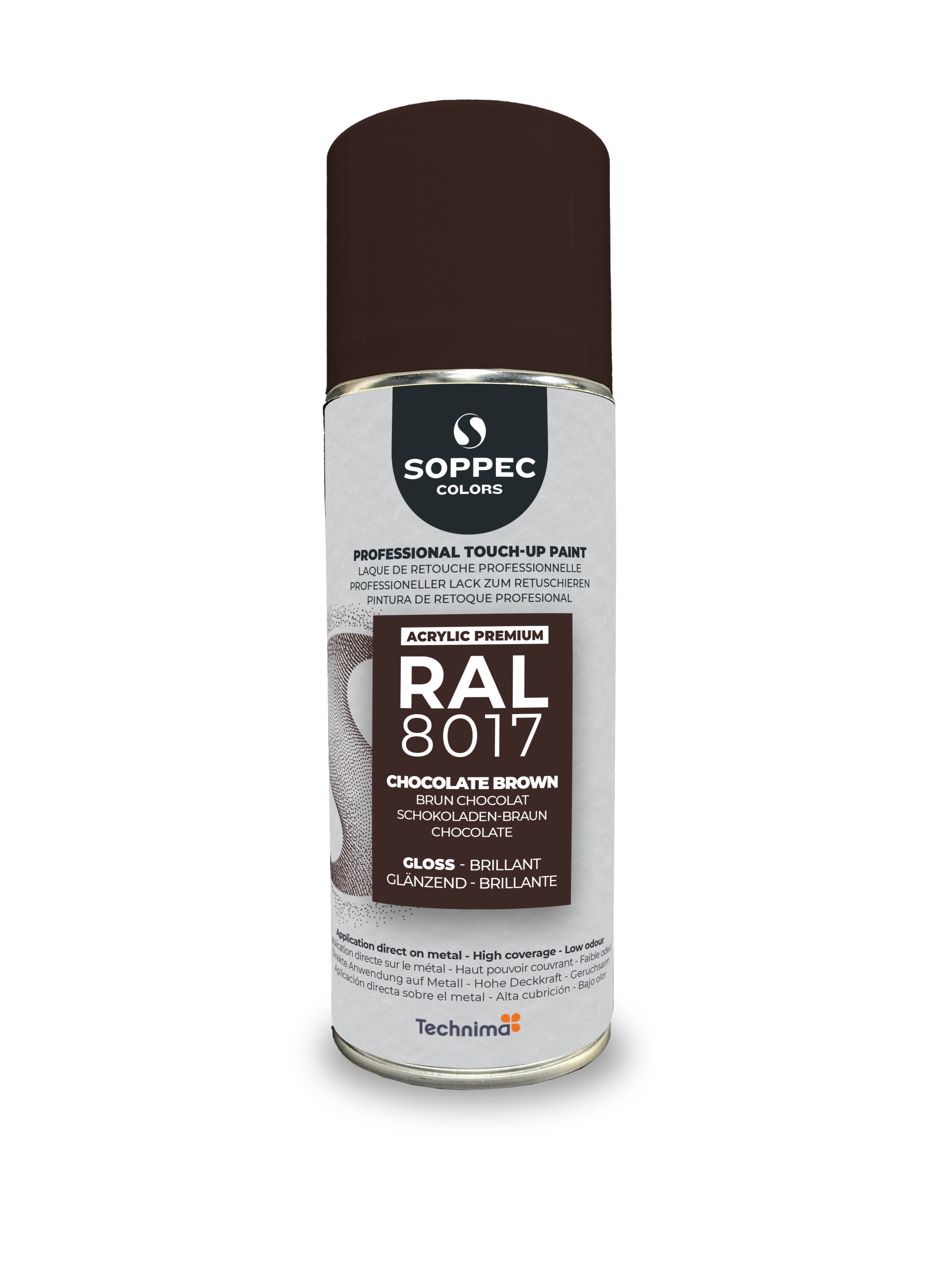 PINTURA SPRAY PROFESIONAL SOPPEC RAL PREMIUM 8017 BRILLANTE