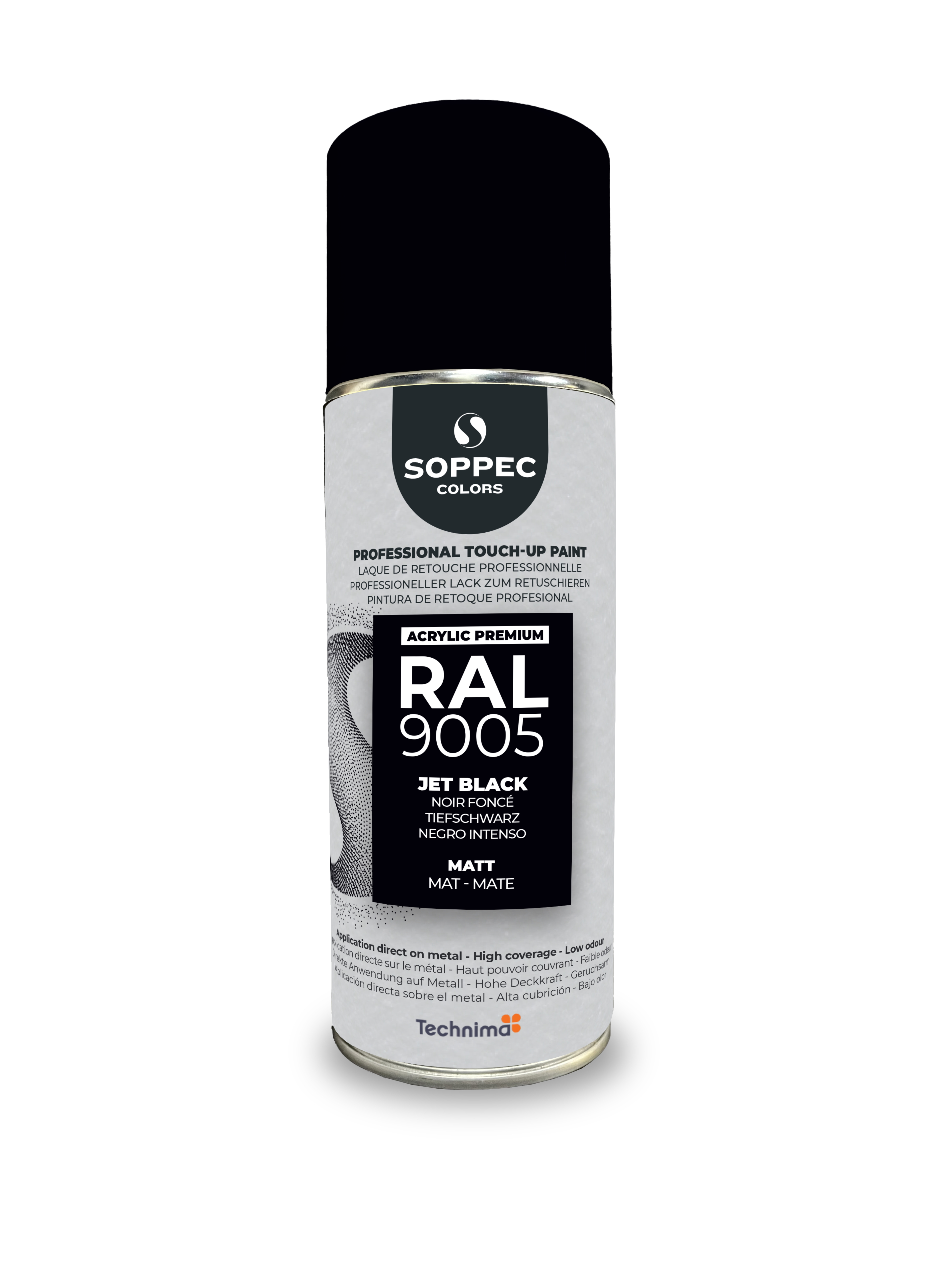 PINTURA SPRAY PROFESIONAL SOPPEC RAL PREMIUM 9005 MATE