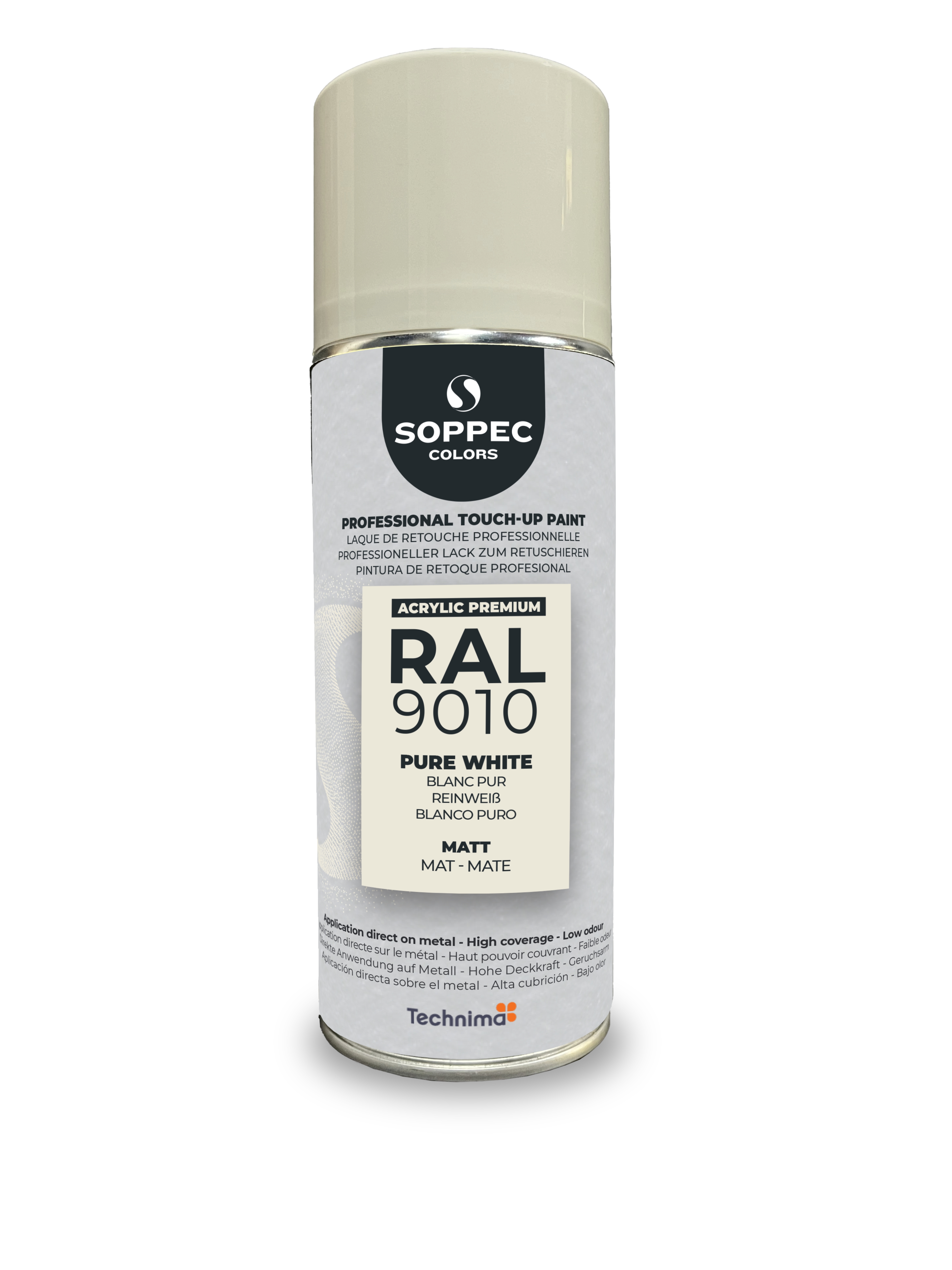 PINTURA SPRAY PROFESIONAL SOPPEC RAL PREMIUM 9010 MATE