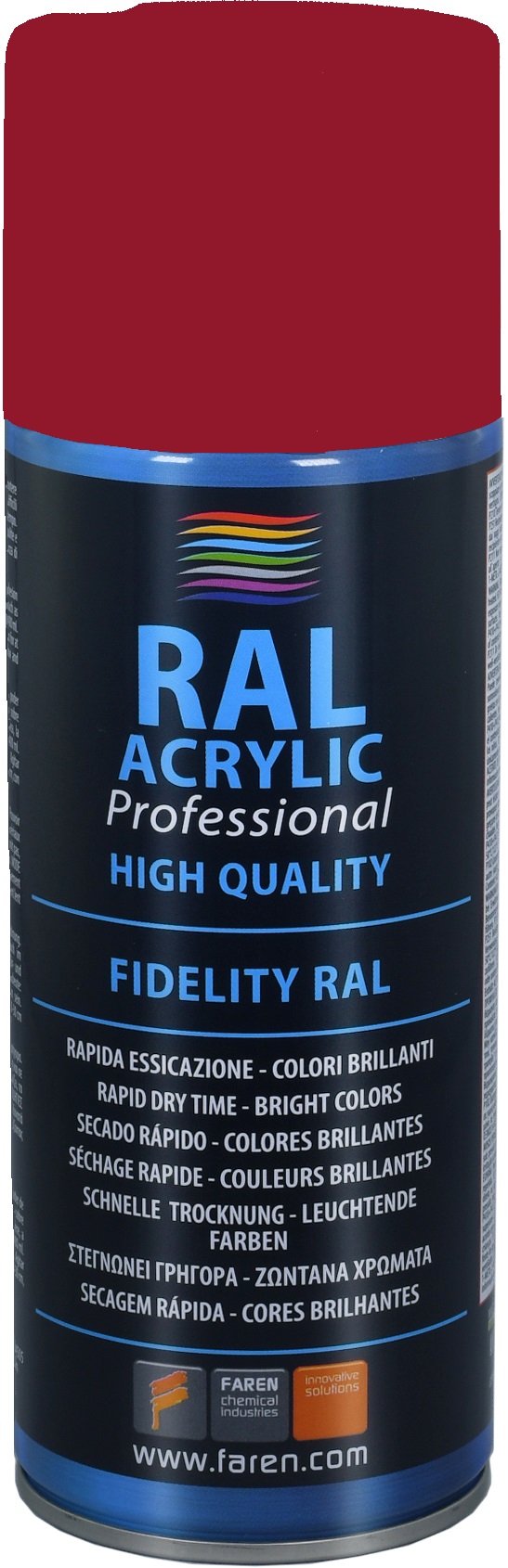 Spray pintura 100% acrílica RAL 3003 ROJO RUBÍ