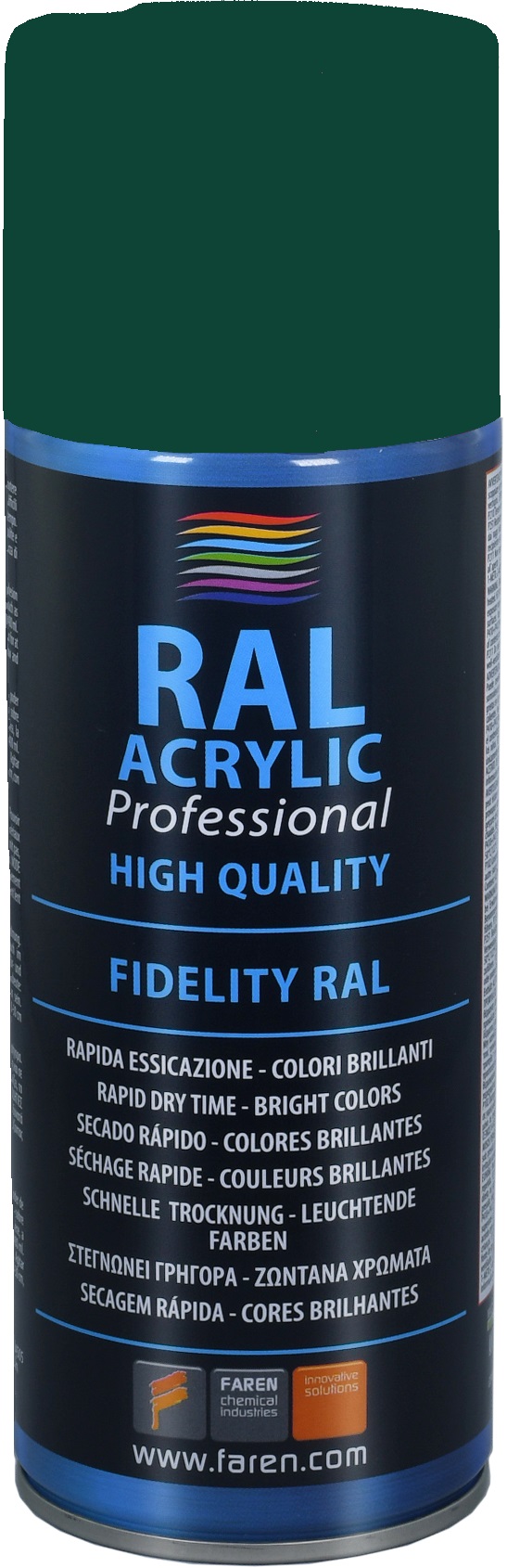 Spray pintura 100% acrílica RAL 6005 VERDE MUSGO