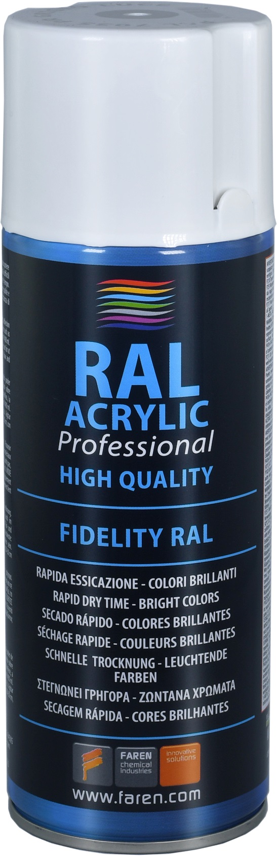 Spray pintura 100% acrílica RAL 9010 BLANCO OPACO