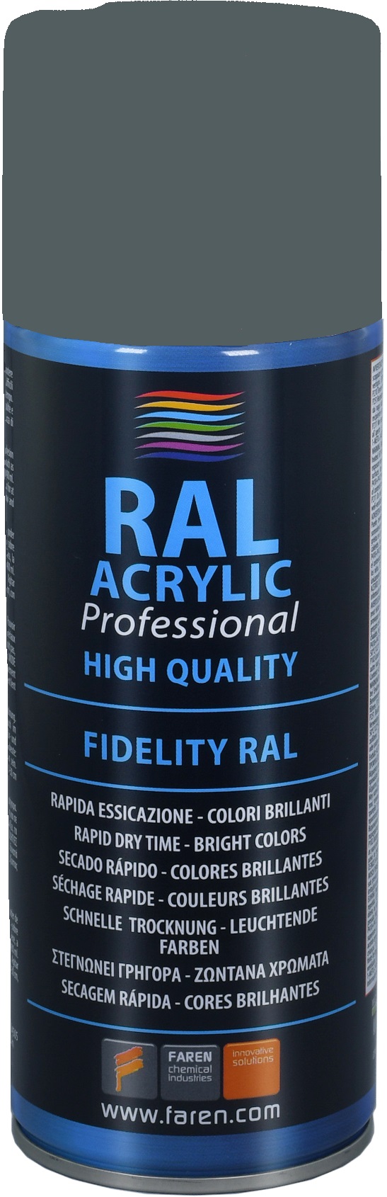 Spray pintura 100% acrílica RAL 7011 GRIS HIERRO