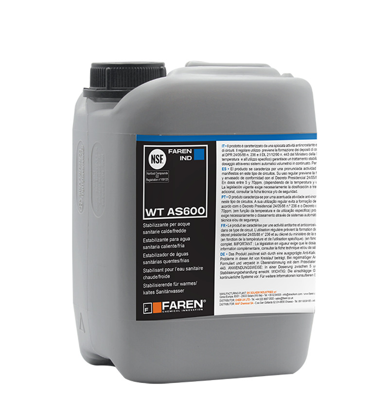 TRATAMIENTO ESTABILIZADOR DEL AGUA SANITARIA NSF G2 - WT AS600