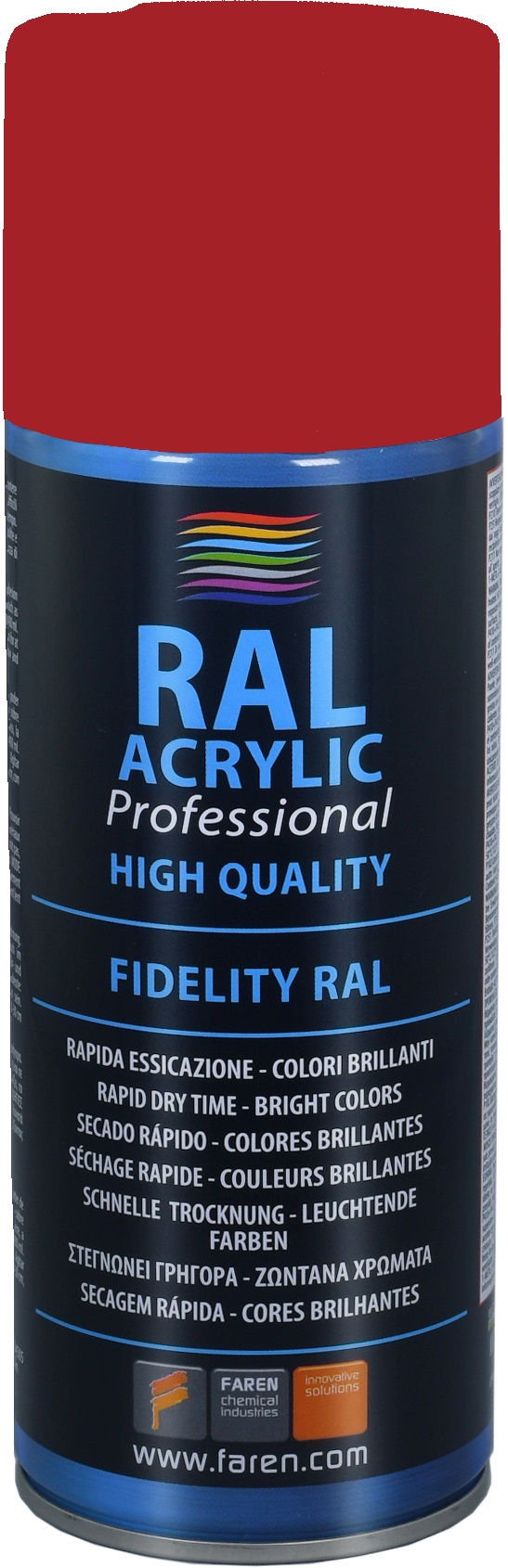 Spray pintura 100% acrílica RAL 3002 ROJO CARMIN