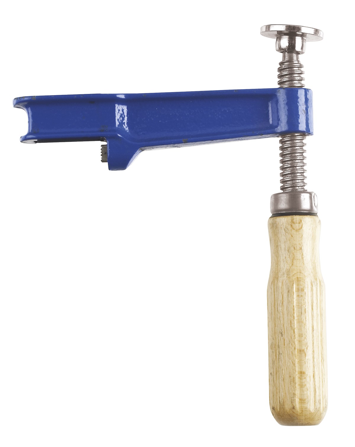 Cabezal móvil tornillo apriete mango madera