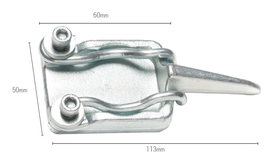 Accesorio fijación en pico para tornillo apriete