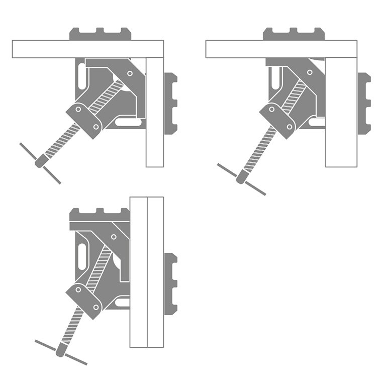 Mordaza de ángulo para metal