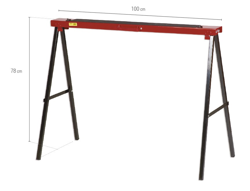 Caballete plegable 150 kg.