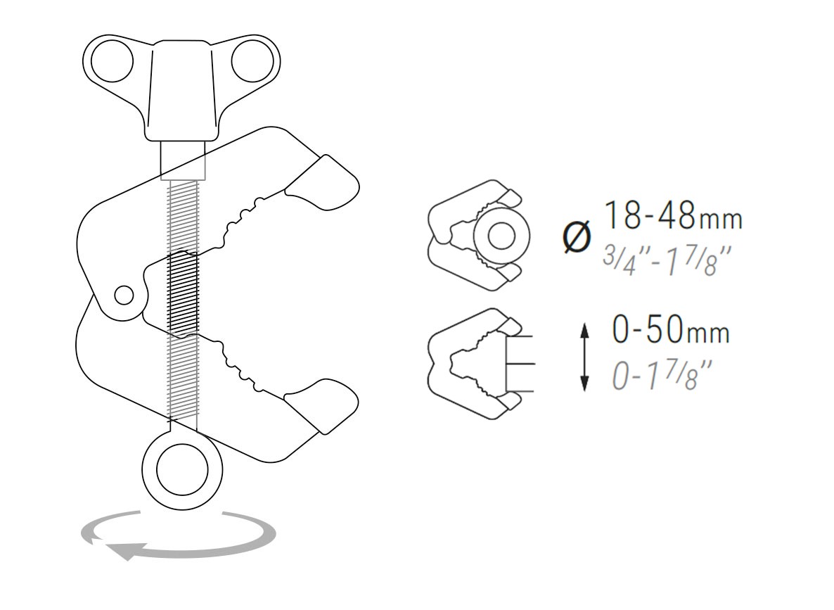 PINZA ACCESORIO PUNTALES MULTICLAMP ARGOLLA
