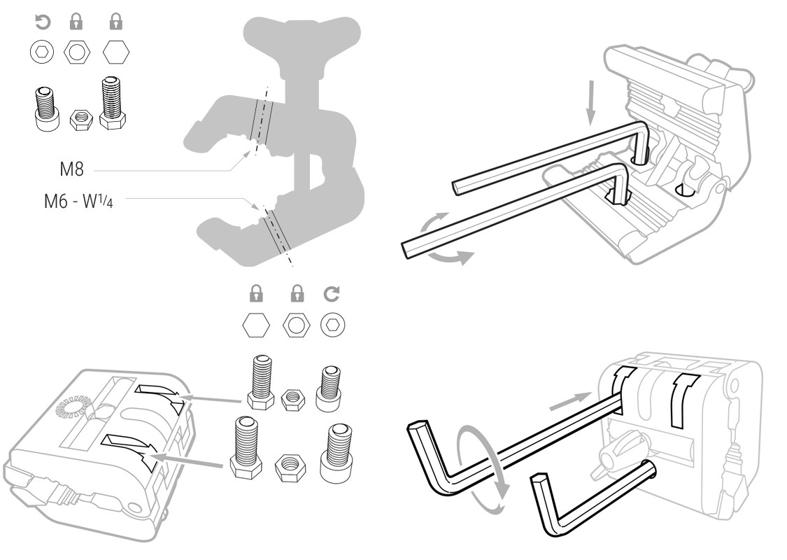 PINZA ACCESORIO PUNTALES MULTICLAMP ARGOLLA