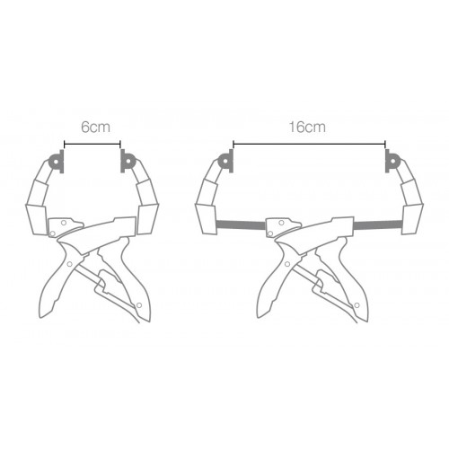 Pinza progresiva extensible