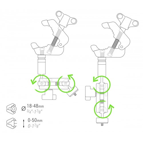 PINZA SOPORTE UNIVERSAL MULTIUSOS