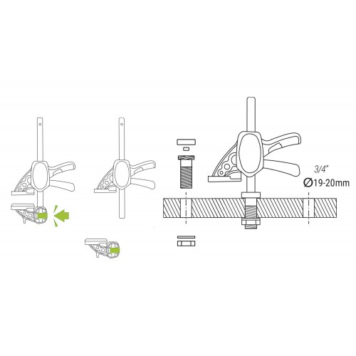 TCM Accesorio para mesas Madera 19-20mm