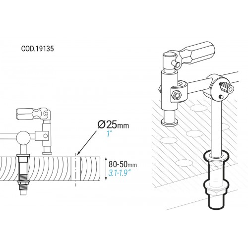 TCP - Casquillo adaptador para Bancos de Madera
