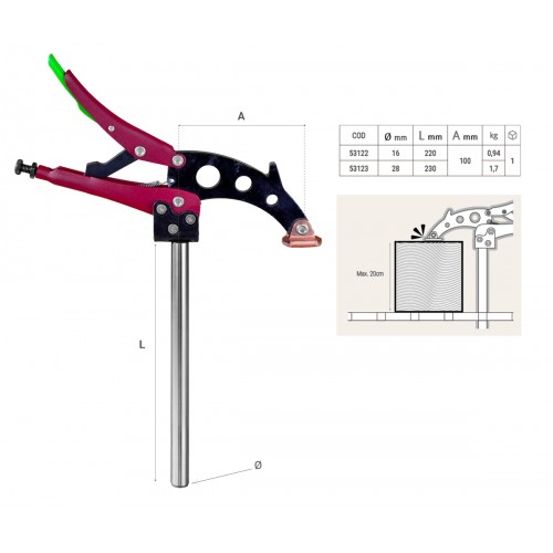 TGA · Grapa Autoajustable de mesa