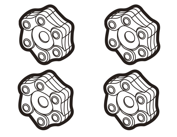 Bow KNB4 - Pack de 4 Tuercas