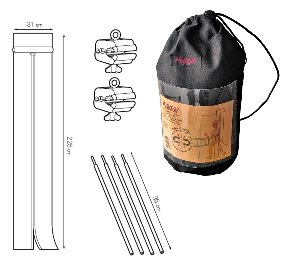 Kit Puerta Magnética Anti Polvo