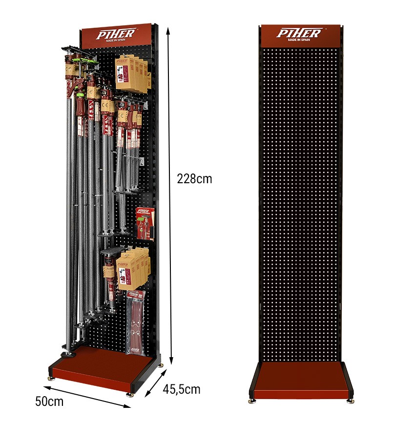 Expositor tornillos de apriete lineal 50 cm.
