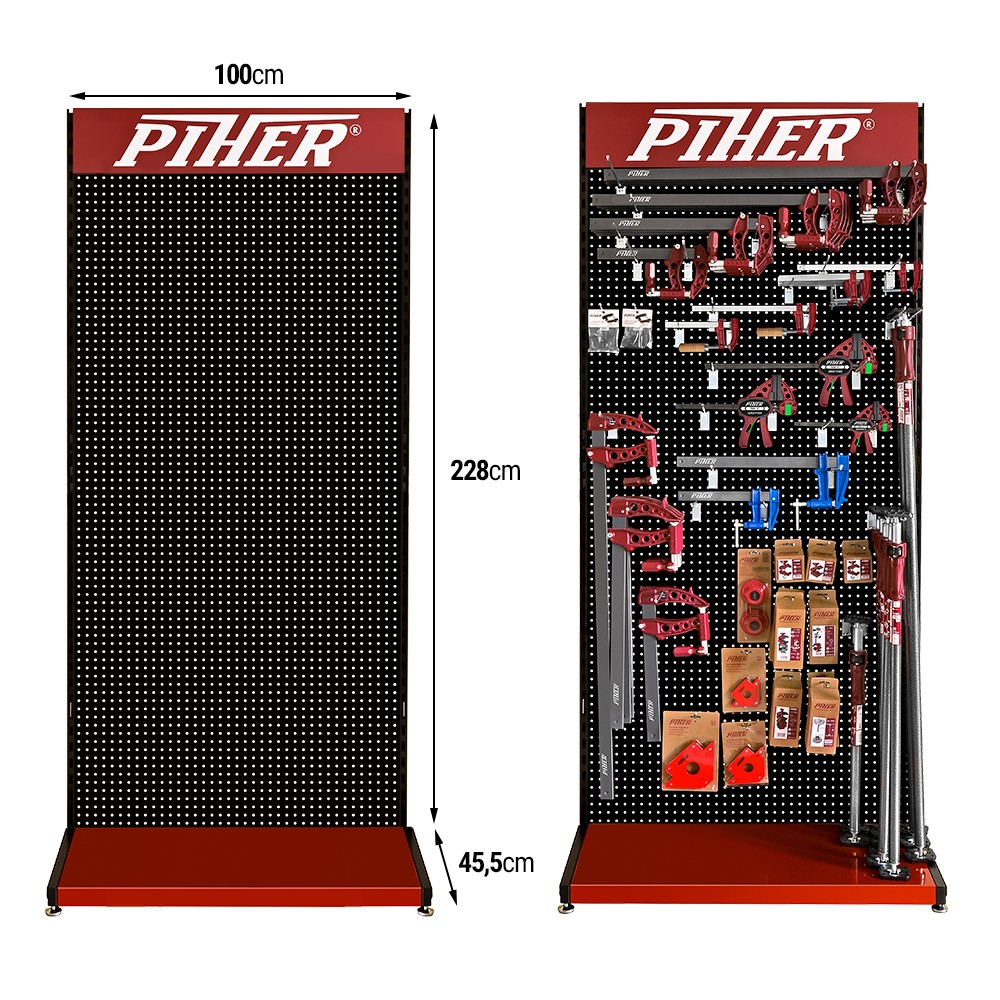 Expositor tornillos de apriete lineal 1 metro