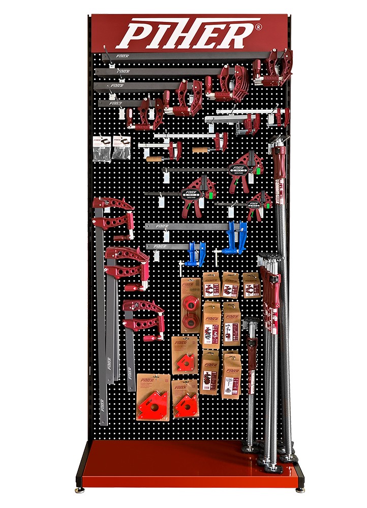 Expositor tornillos de apriete lineal 1 metro