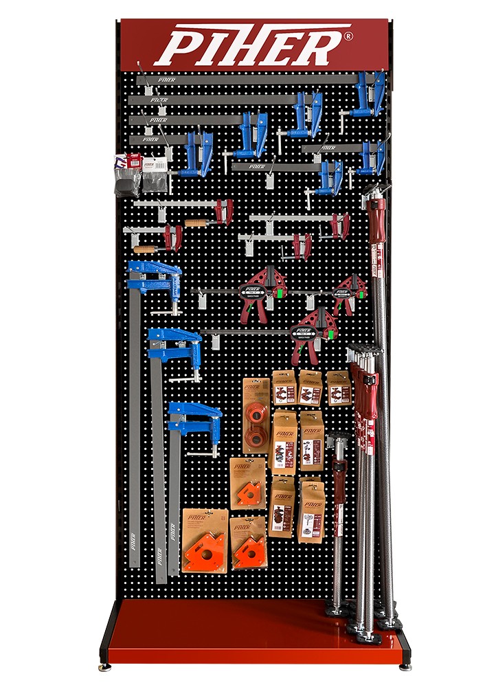 Expositor tornillos de apriete lineal 1 metro