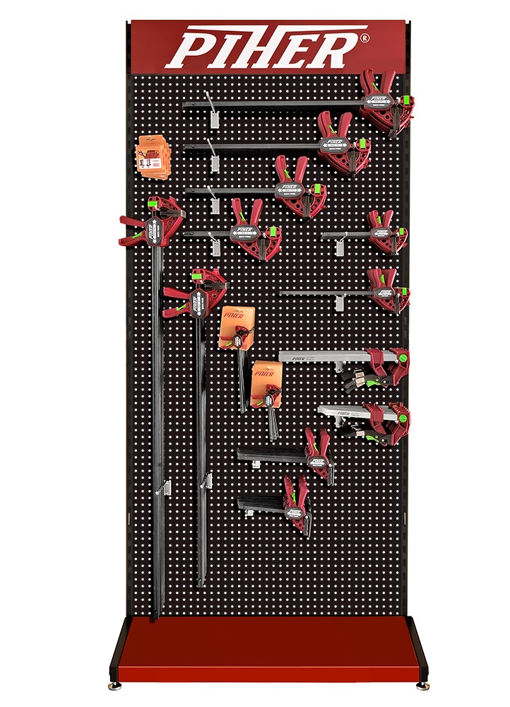 Expositor tornillos de apriete lineal 1 metro