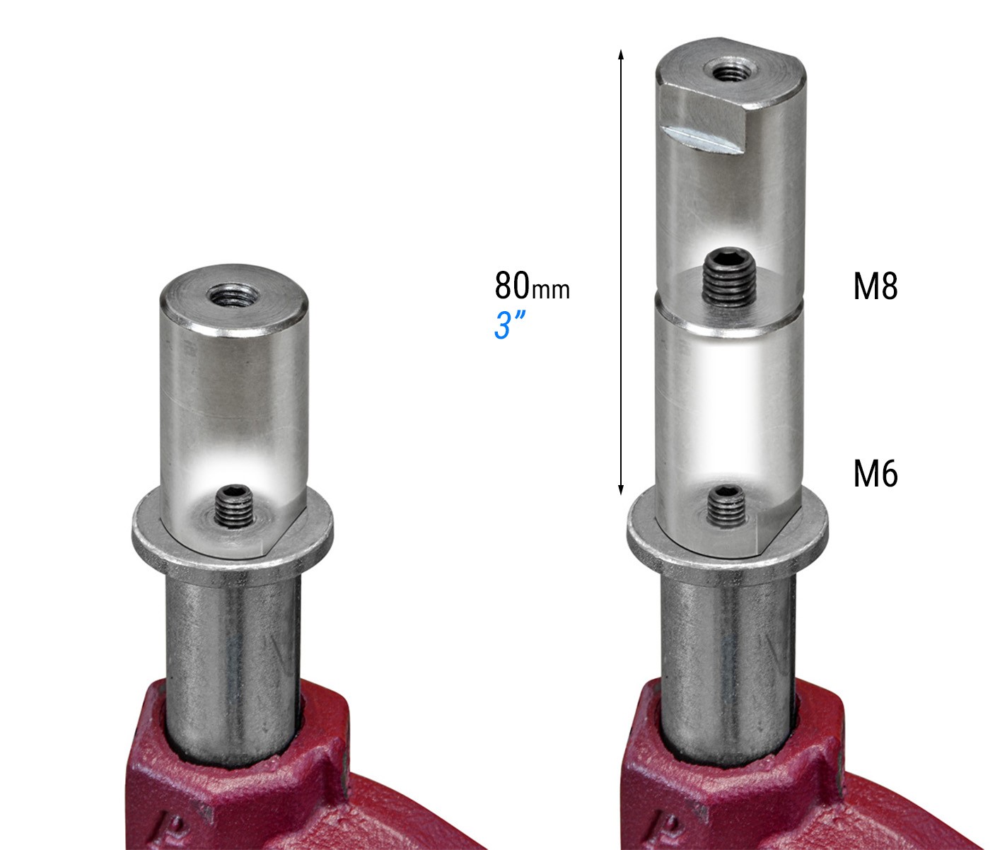 Accesorio alargador de émbolo con M6-M8
