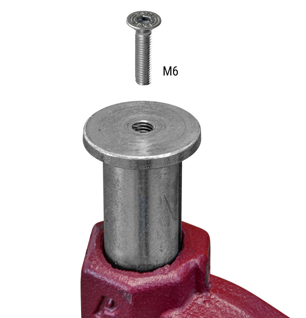 Cabezal móvil tornillo apriete Maxipress F & R roscados M6