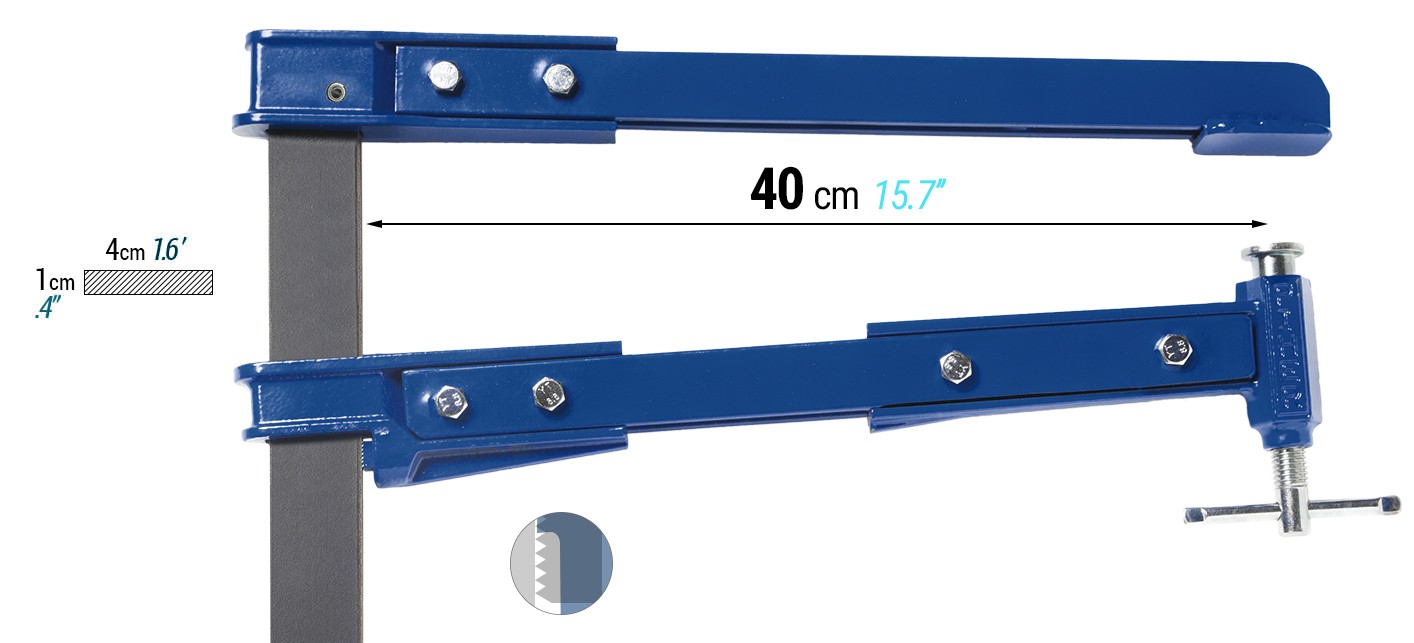 Tornillo de apriete sistema émbolo alcance especial